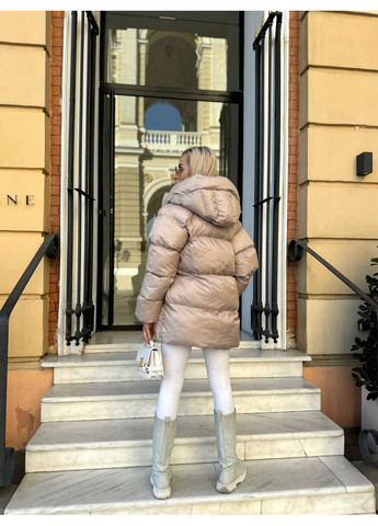 Бежевый зимний Пуховик Style Point