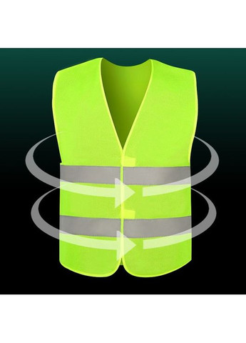 Світловідбиваючий сигнальний жилет підвищеної видимості, дорожня жилетка салатова 60 g (лимонна) China (366890742)