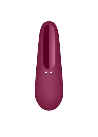 Вакуумный клиторальный стимулятор Curvy 1+ Rose Red с управлением через интернет Satisfyer (383084059)