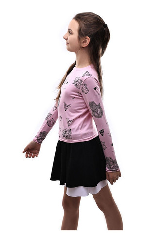 Розовый демисезонный лонгслив No Brand