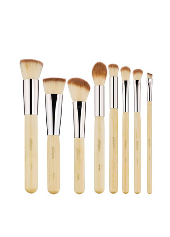 Набір пензликів для макіяжу з 8 інструментів в рожево-сріблястому клатчі MB-296 MaxMar (338426419)