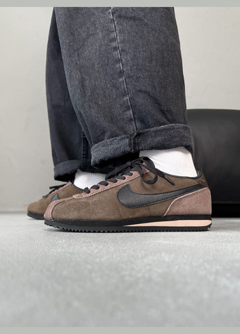Коричневі Осінні кросівки чоловічі і жіночі nike cortez brown | найк кортез коричневі No Brand
