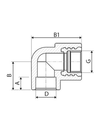 Угольник 90° PP-r с внутренней резьбой 32 мм x 1" ITAL (316094956)