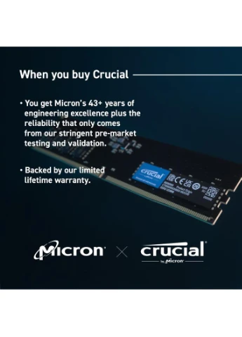 Модуль памяти 16GB DDR5-5600 CT16G56C46U5 Crucial (385630320)