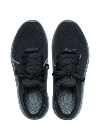 Чорні всесезон чоловічі кросівки literide 360 pacer black slate grey m10w12--28см 206715 Crocs