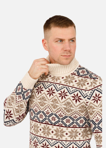 Молочний зимовий чоловічий светр колір молочний цб-00263897 Gerekli