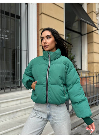 Зелений зимній Пуховик No Brand