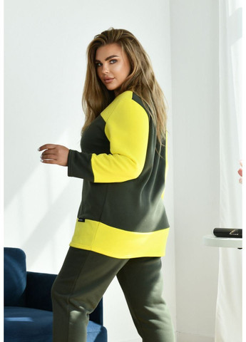 Желтый свитер женский на флисе Style Point однотонный без декора (362503223)