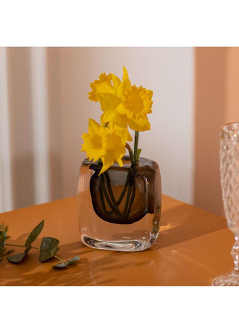 Ваза для цветов стеклянная Flower Season в стиле Минимализм 11 см серая HP-10-18 No Brand (348467667)