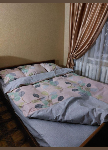 Постільна білизна бязь натуральна 100% бавовна ранфорс Півторний Рожевий 145 х 210 (24585217) No Brand (306633333)