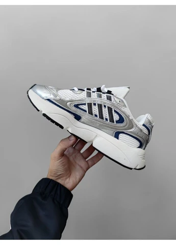 Серые летние кроссовки adidas ozmillen silver/blue адидас озмилен No Brand
