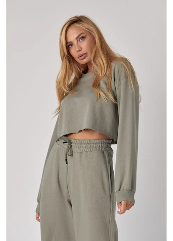 Спортивный костюм с коротким свитшотом и прямыми брюками Lurex (385782643)