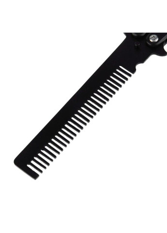 Нож бабочка тренировочный расческа, тупой (не острый), балисонг для флиппинга black Benchmade (370770711)