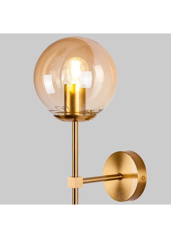 Бронзове сучасне бра на 1 лампу "Bulb" (99-W2501F-1 BRZ+BR) No Brand (370069719)