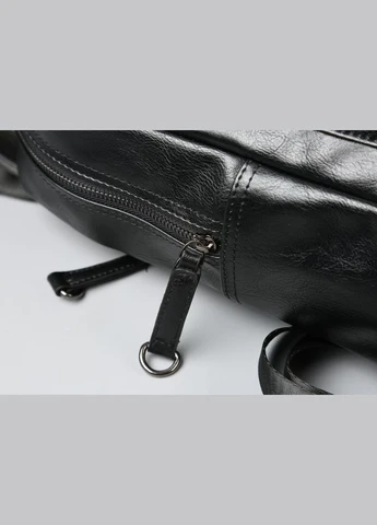Чоловічий рюкзак з еко шкіри Чорний No Brand (302391037)