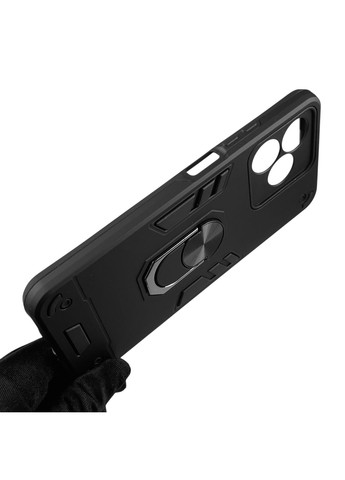 Чохол для телефона C53 броньований з магнітним кільцем-тримачем на реалмі с53 чорний Realme (366235868)