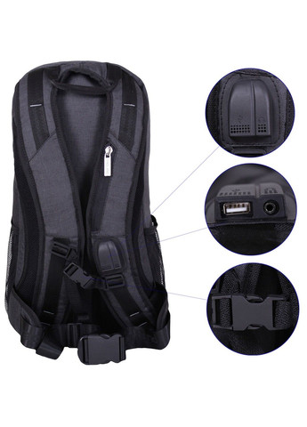 Рюкзак для ноутбука 23 л. черный/серый (0012069) Bagland (296618989)