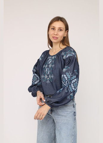 вишиванка жіноча колір індіго цб-00274103 (325472843)