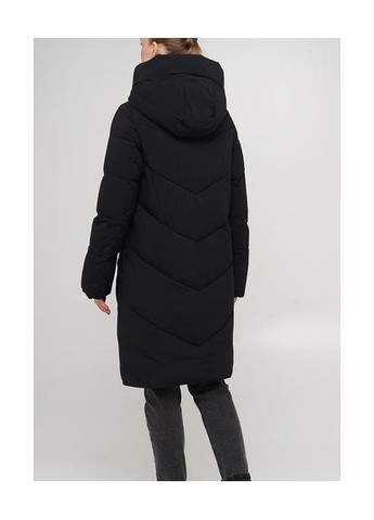 Черное демисезонное Женский пуховик-пальто 3982 Towmy