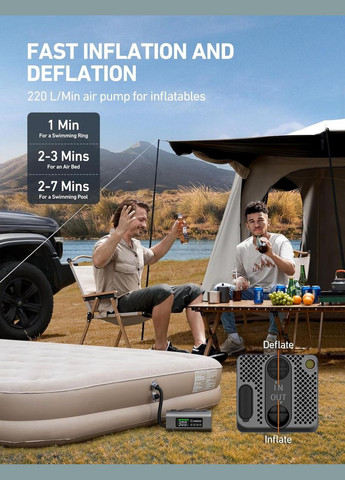 Пусковое устройство Jump Starter 2500А с мощным воздушным компрессором, Grey AstroAI (336377287)