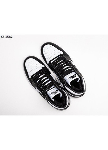 Чорні Осінні кросівки чоловічі nike air jordan 1 retro high black white найк аір джордан No Brand