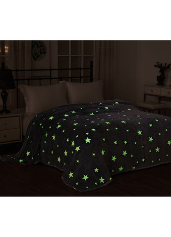 Плед светящийся в темноте флис Звезды 150x200 см Love You (369621687)