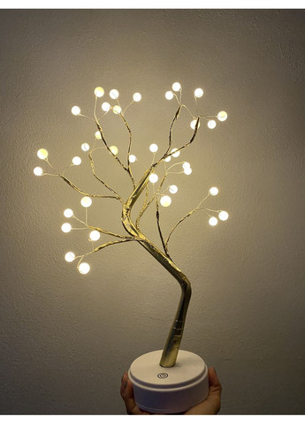 Лампа LED настольная Жемчужное золотое дерево 45 см USB + батарейки AA 3шт SFK-25 Golden No Brand (350349128)