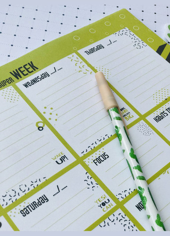 Планінг-щотижневик Настільний планінг на тиждень Weekly Planner А4 Зелений (ПН0001) Figasse (333023755)