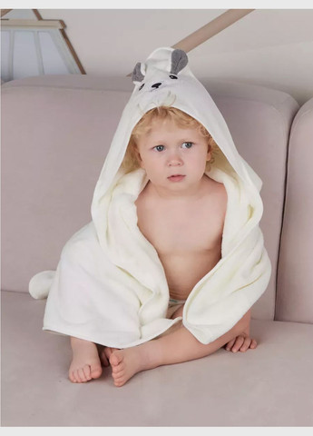 Детское полотенце с капюшоном 80х80 Белое (П4К-kutochok25-003) No Brand белый