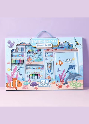 Творческий набор для рисования с пеналом, карандашами и маркерами, стиль. No Brand (338854780)