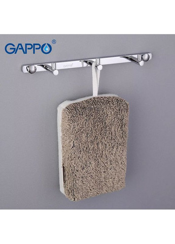 Вішалка G202-3 з трьома гачками для рушників, 200 мм, хром GAPPO (371881668)