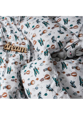 Комплект постільної білизни Бязь Gold Люкс «» Полуторний Євро 160х220 наволочки 2х50х70 (MS-820006181) Moon&Star Cloud Adventures (356114551)