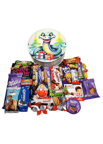 Подарунок №43-1 Milkа & Kinder “Подарунок для чемпіона" 860г (21х21х9 см, у дерев'яній коробці) Унікальна цукерка (372656379)