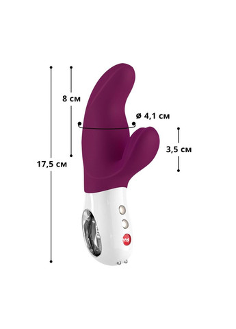 Вибратор-кролик MISS BI grape/white, 2 независимых мотора, диаметр 4,2 см Fun Factory (314808125)