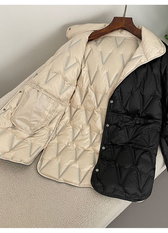 Чорна демісезонна жіноча демісезонна куртка білий Number Nine