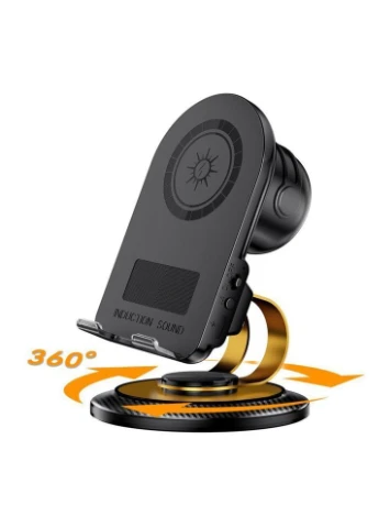 Настільний Тримач XO F69+Bluetooth Speaker + Wireless 15W Чорний No Brand (391185119)