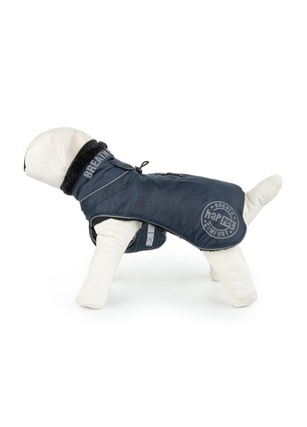 Зимнее пальто для собак с утеплённым воротником, тёмно-синий, S, 40см Happet (357074934)