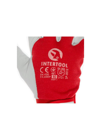 Рукавички шкіряні комбіновані 10" (SP-0012) Intertool (365253523)