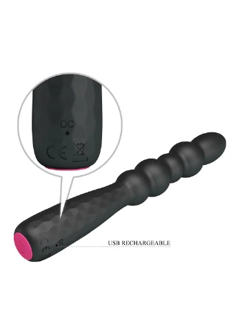 Вібратор анальний шароподібний чорного кольору MR PLAY Bendable Vibrating Anal Plug LyBaile (382846554)