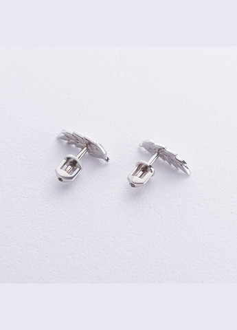 Серьги - пусеты Колоски пшеницы в белом золоте с08784 Oniks (269799315)