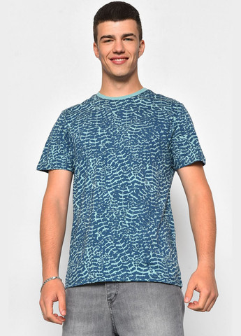 Бирюзовая футболка мужская полубатальная бирюзового цвета Let's Shop