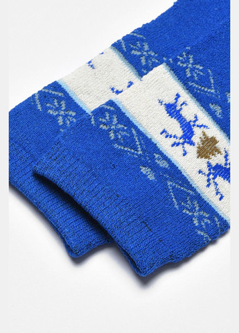 Сині шкарпетки жіночі махрові синього кольору Let's Shop малюнки (307147910)