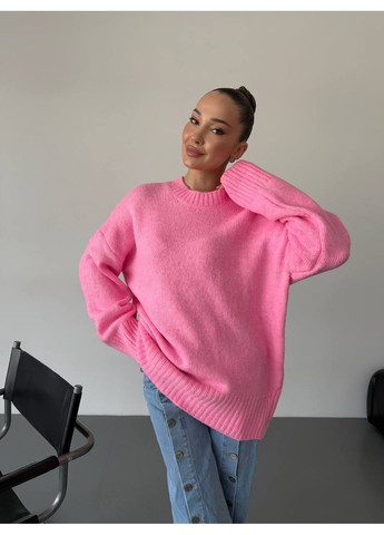 Жіночий базовий светр рожевого кольору 34345 No Brand (356671010)