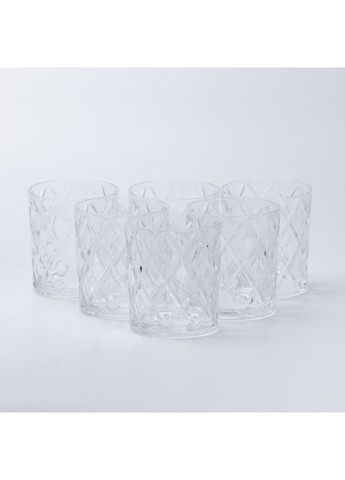Стекланные граненные стаканы для виски Rocks 6 шт на 300 мл Old Fashioned Yiwu (360454761)