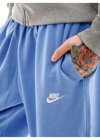 Голубые спортивные демисезонные брюки Nike