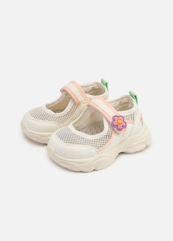 Белые слипоны на плоской подошве для девочки цвет белый цб-00273737 Kimboo