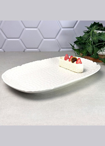 Блюдо овальное фарфоровое 36×23 см белое LED TORN No Brand (331154534)