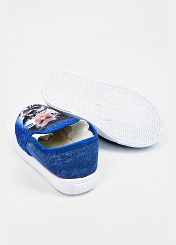 Мокасини дитячі синього кольору без застібки Let's Shop (313032405)
