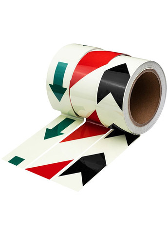 Люмінесцентна сигнальна клейка стрічка HF 5 см*10 м (V-стрілка) Losso (327041607)