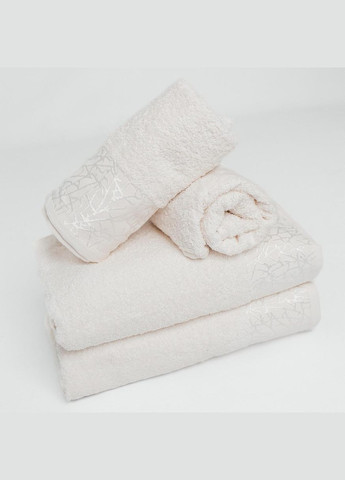 Набір Махрових рушників " ", Махра,Молочний,50/90 і 70/140,8035 Lelit молочний